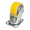 Vestil Polyurethane Swivel Caster 4 In. Diameter x 2 In. Width 440 Lb. Capacity Yellow/Gray CST-PY-4X2PUA-S - alternate 2